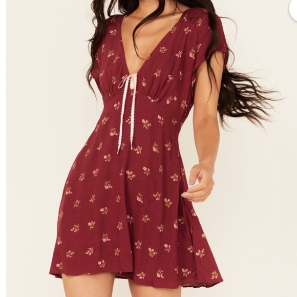 Free People Everyone’s Favorite Floral Babydoll Mini Dress NWT - Picture 6 of 9